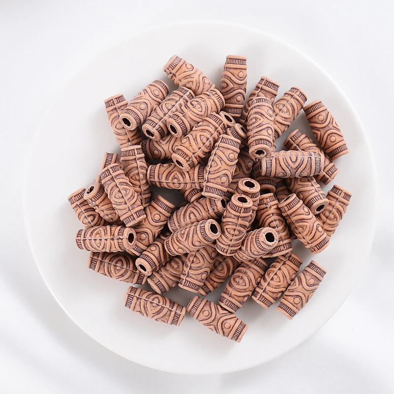 50Pcs Acrylic Imitation Wood Color Long Tube Big Holes Spacer Loose Beads For DIY Jewelry Making Bracelet Necklace Accessories
50Pcs Acrylic Imitation Wood Color Long Tube Big Holes Spacer Loose Beads For DIY Jewelry Making Bracelet Necklace Accessories