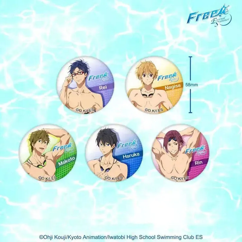 Free! Genuine Comic Badge Rin Matsuoka Makoto Tachibana Haruka Nanase Haruka Nanase Collectible Anime Free Swim Metal Badge Gift
Free! Genuine Comic Badge Rin Matsuoka Makoto Tachibana Haruka Nanase Haruka Nanase Collectible Anime Free Swim Metal Badge Gift
