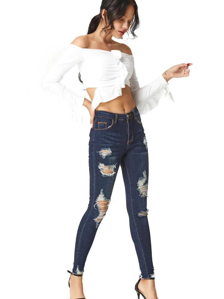 Spring Autumn Women's Sexy Skinny Denim Trousers Pencil Pants Mujer Casual Streetwear Stretch Slim Ripped Mom Jeans Y2k Pants
Spring Autumn Women's Sexy Skinny Denim Trousers Pencil Pants Mujer Casual Streetwear Stretch Slim Ripped Mom Jeans Y2k Pants