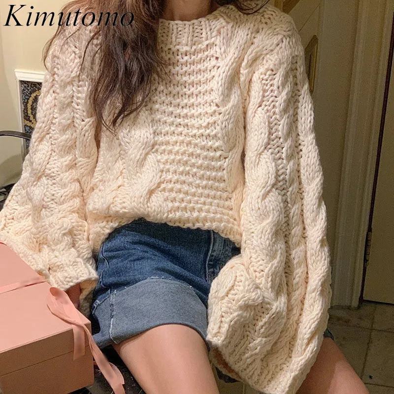 Kimutomo Chic Casual Sweater Woman 2021 Autumn Winter New Korea Ins Lazy Loose O-neck Long Sleeve Twist Mid-length Knit Pullover
Kimutomo Chic Casual Sweater Woman 2021 Autumn Winter New Korea Ins Lazy Loose O-neck Long Sleeve Twist Mid-length Knit Pullover