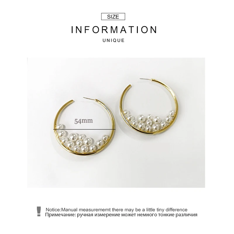 European and American Trend Exaggerated Design Opening C-shaped Pearl Earrings Bling Gold Fashion Jewelry Big Earrings For Women
European and American Trend Exaggerated Design Opening C-shaped Pearl Earrings Bling Gold Fashion Jewelry Big Earrings For Women