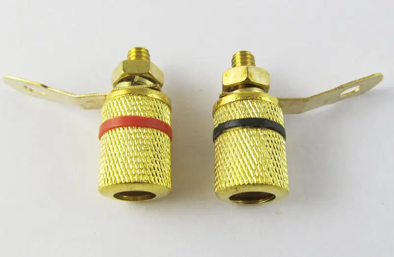 2pcs (1 pair) High Quality Gold Plated Speaker Binding Post 4mm Banana Jack Red + Black #306
2pcs (1 pair) High Quality Gold Plated Speaker Binding Post 4mm Banana Jack Red + Black #306
