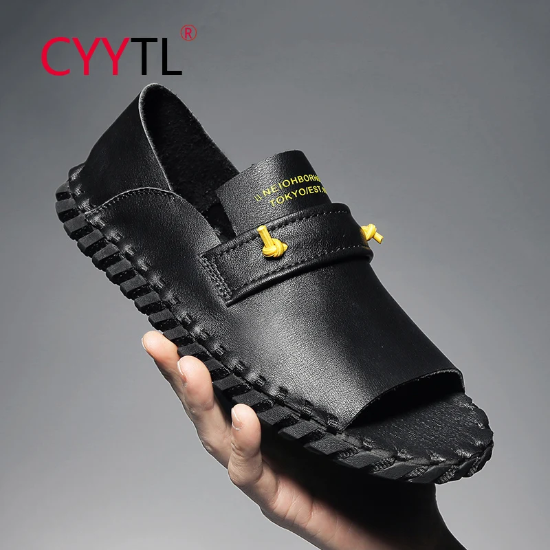 CYYTL Open Toe Men Leather Sandals Slip on Summer Walking Slippers Sports Business Shoes Casual Flats Non Slip Sandale Homme
CYYTL Open Toe Men Leather Sandals Slip on Summer Walking Slippers Sports Business Shoes Casual Flats Non Slip Sandale Homme