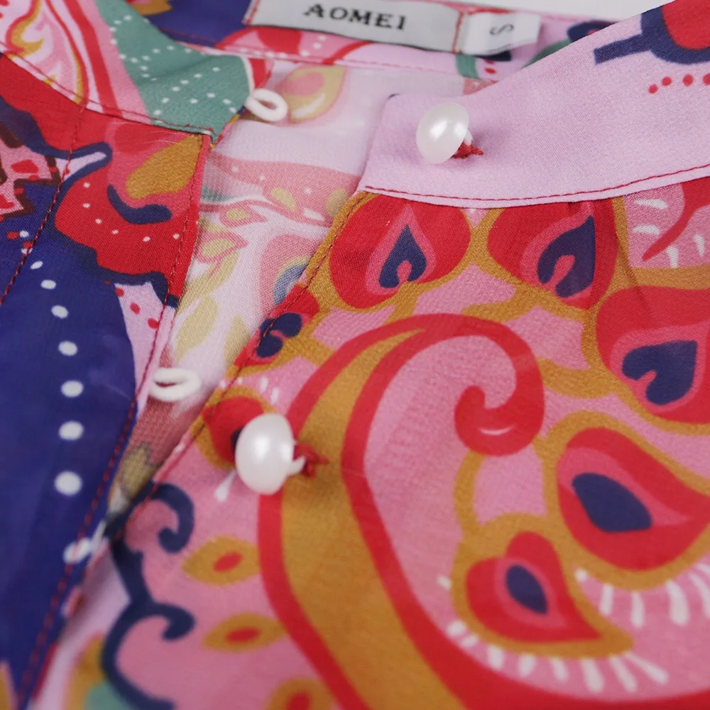 2021 New Spring Summer Elegant Printed Dresses Women Stand Collar Single Brested Long Sleeve Knee Length Fashion Evening Vestido
2021 New Spring Summer Elegant Printed Dresses Women Stand Collar Single Brested Long Sleeve Knee Length Fashion Evening Vestido