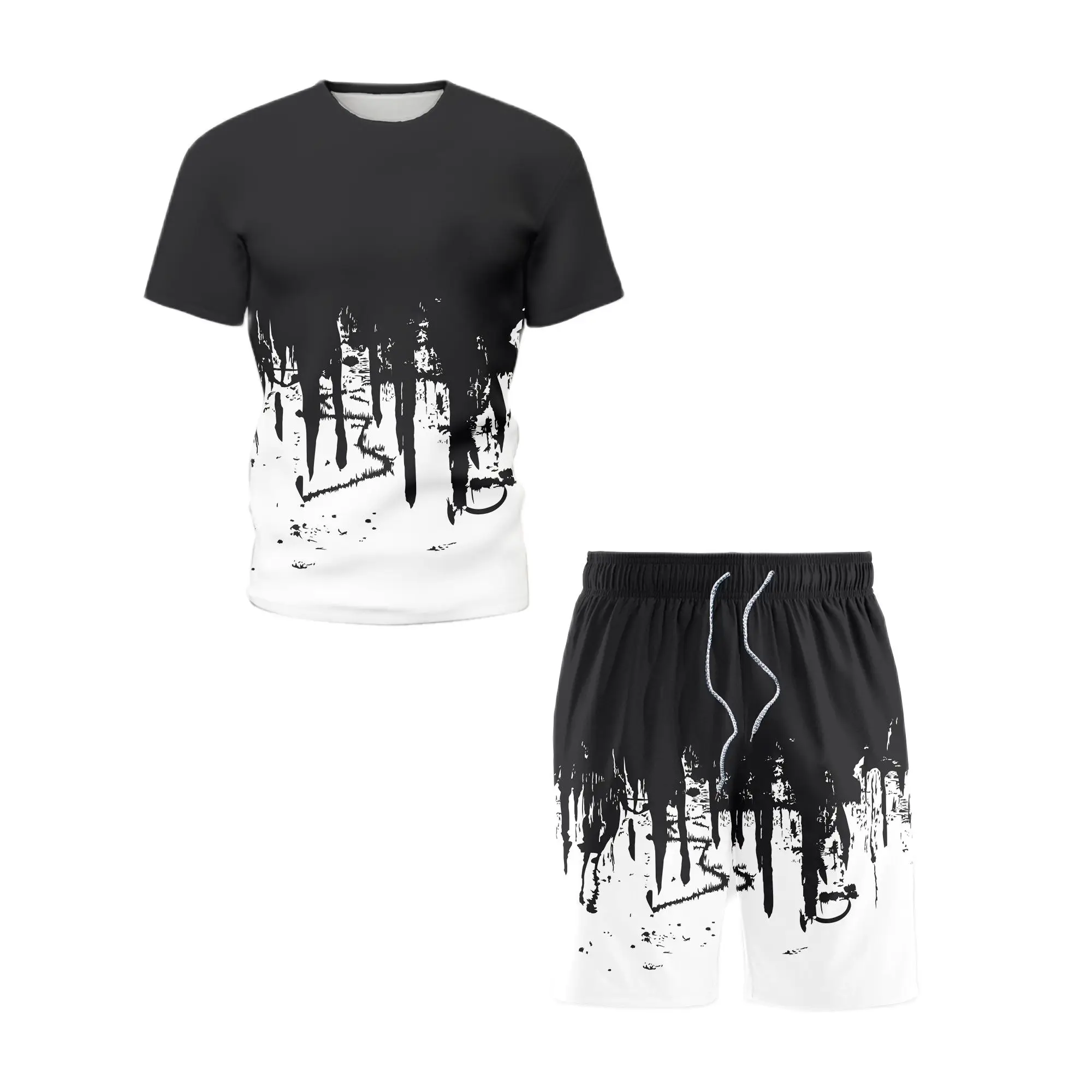 New men's summer casual suit breathable T shirt + beach shorts comfortable sweatshirt 3D-printed fitness jogging sportswear
New men's summer casual suit breathable T shirt + beach shorts comfortable sweatshirt 3D-printed fitness jogging sportswear