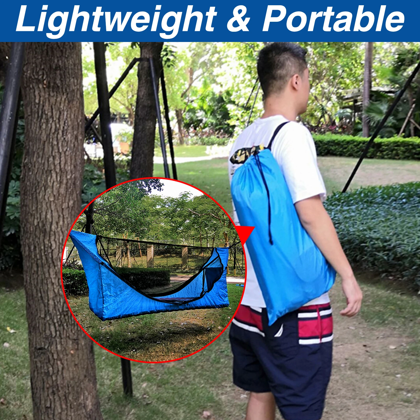 190*60*90 cm Single Camping Hammock with Mosquito Net Travel Camping Mosquito Net Huge Hammock Bug Net Hiking Home Hammock Set
190*60*90 cm Single Camping Hammock with Mosquito Net Travel Camping Mosquito Net Huge Hammock Bug Net Hiking Home Hammock Set