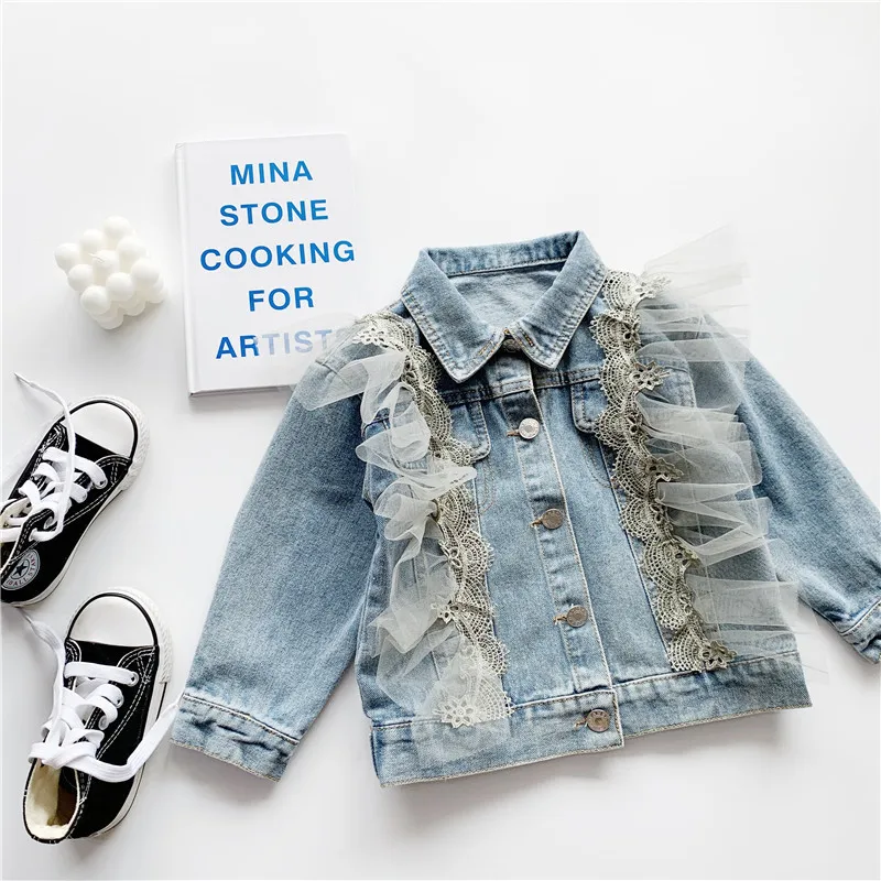 Spring/Autumn Girls' Lace stitching Denim Jacket Coat New Korean Children's Clothing Clothes Infant Girls Baby Tops
Spring/Autumn Girls' Lace stitching Denim Jacket Coat New Korean Children's Clothing Clothes Infant Girls Baby Tops