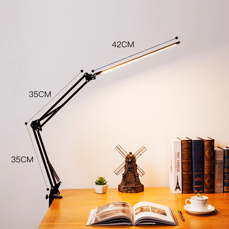 New LED Folding Metal Desk Lamp Clip on Light Clamp Long Arm Dimming Table Lamp 3 Colors For Living Room Reading Office Computer
New LED Folding Metal Desk Lamp Clip on Light Clamp Long Arm Dimming Table Lamp 3 Colors For Living Room Reading Office Computer