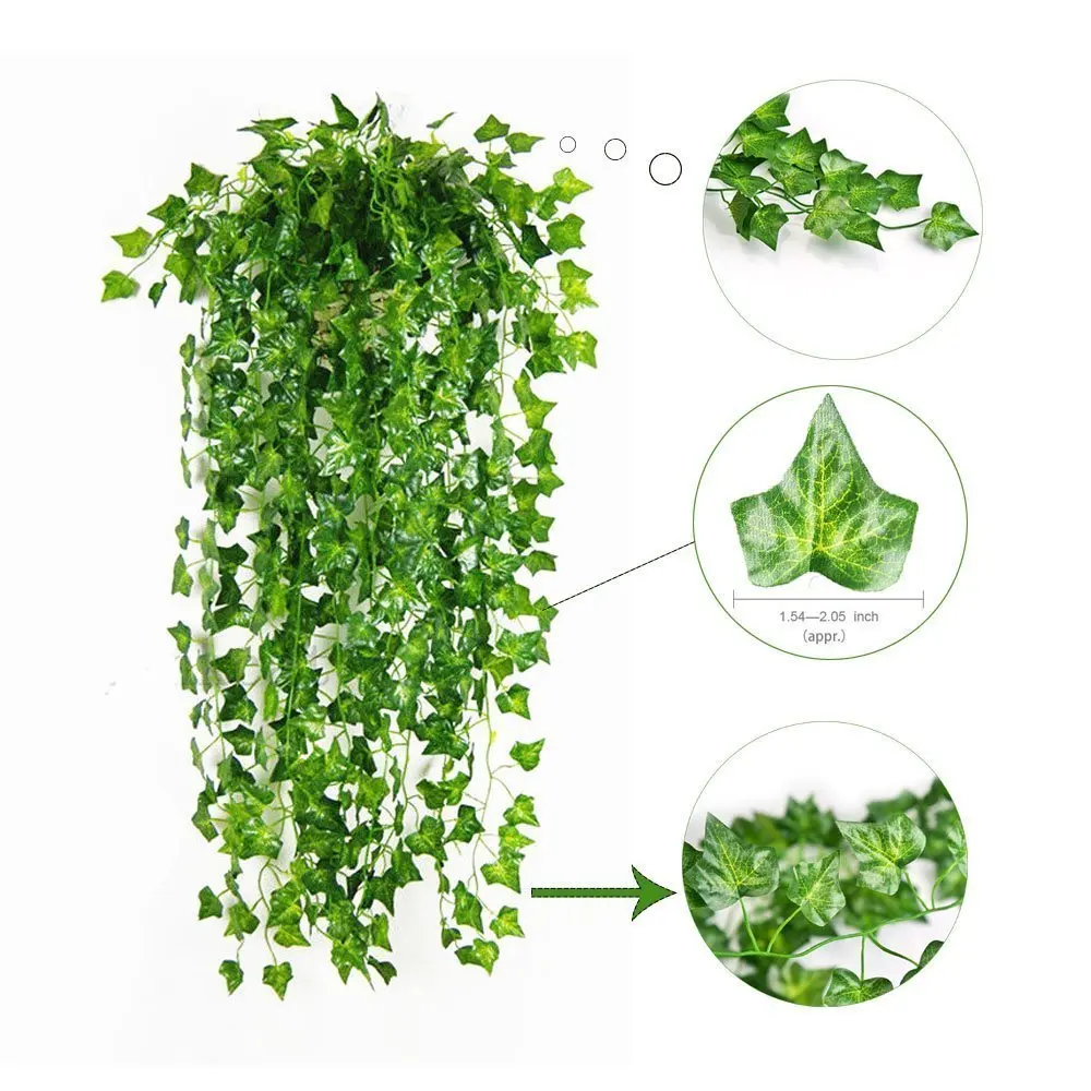 12pcs/set Artificial Flowers Fake Ivy Leaves Hanging Vine Ivy Plants Leaf Garland for Wedding Party Garden Home Wall Decoration
12pcs/set Artificial Flowers Fake Ivy Leaves Hanging Vine Ivy Plants Leaf Garland for Wedding Party Garden Home Wall Decoration
