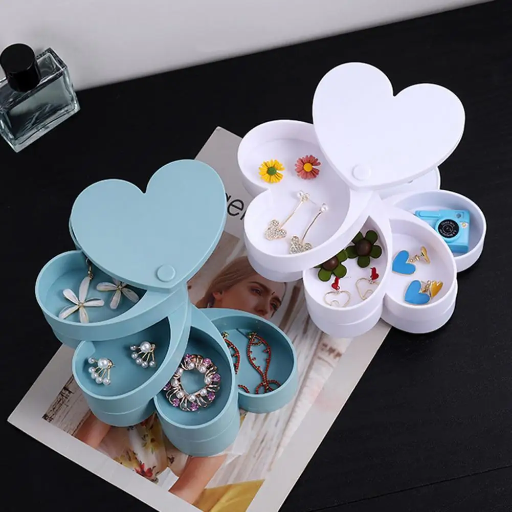 4 Layers Rotating Jewelry Box Plastic Love Heart Shape Jewelry Organizer for Rings
4 Layers Rotating Jewelry Box Plastic Love Heart Shape Jewelry Organizer for Rings