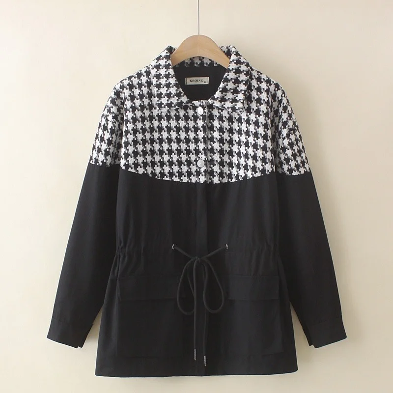 Plus Size XL-4XL Womens' Black Jackets Casual Plaid Autumn Winter New Windbreakers
Plus Size XL-4XL Womens' Black Jackets Casual Plaid Autumn Winter New Windbreakers