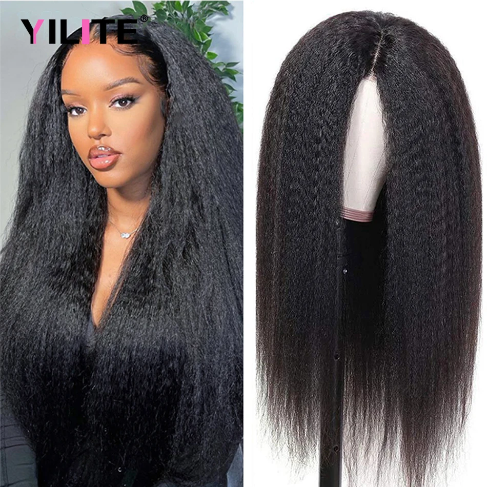Kinky Straight 4x4 Lace Closure Wigs With Baby Hair For African Women Natural Black 100% Brazilian Human Hair Wig Yaki Straight
Kinky Straight 4x4 Lace Closure Wigs With Baby Hair For African Women Natural Black 100% Brazilian Human Hair Wig Yaki Straight