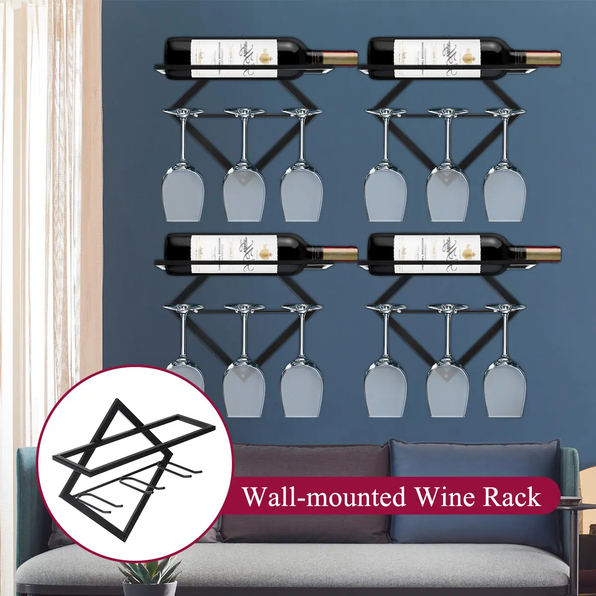 2 IN 1 Wine Rack Wall Mounted Mini Bar Cabinet for Home Wine Glass Hanging Holder Goblet Storage Organizer Rack Bar Furniture
2 IN 1 Wine Rack Wall Mounted Mini Bar Cabinet for Home Wine Glass Hanging Holder Goblet Storage Organizer Rack Bar Furniture