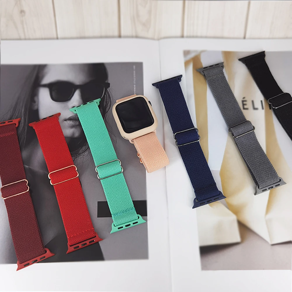 Новинка, нейлоновый браслет + чехол для apple Watch Band 6 44 мм 40 мм, женские Смарт-часы серии iwatch 6 42 мм 38 мм, мужской эластичный браслет
Новинка, нейлоновый браслет + чехол для apple Watch Band 6 44 мм 40 мм, женские Смарт-часы серии iwatch 6 42 мм 38 мм, мужской эластичный браслет
