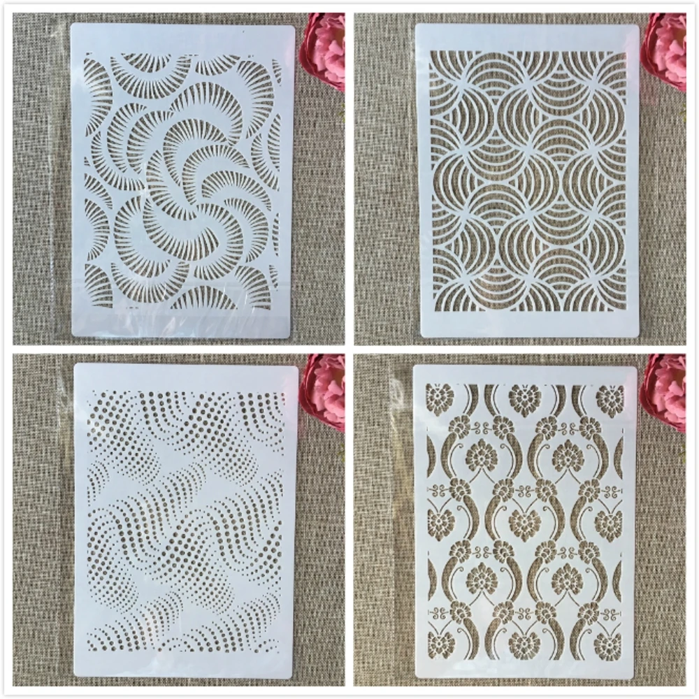 4Pcs A4 29cm 3D Wavy Round Texture DIY Layering Stencils Wall Painting Scrapbook Coloring Embossing Album Decorative Template
4Pcs A4 29cm 3D Wavy Round Texture DIY Layering Stencils Wall Painting Scrapbook Coloring Embossing Album Decorative Template