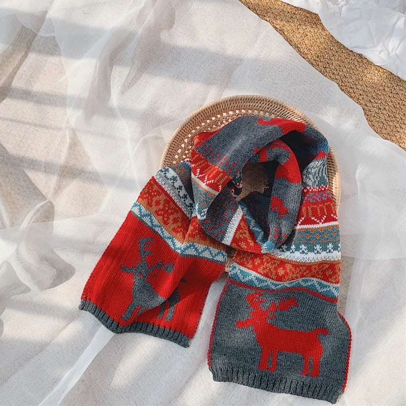 Children Christmas Reindeer Children's Knitted Scarf Winter Style Color Matching Cute Comfortable Warm Long Scarf Hot
Children Christmas Reindeer Children's Knitted Scarf Winter Style Color Matching Cute Comfortable Warm Long Scarf Hot