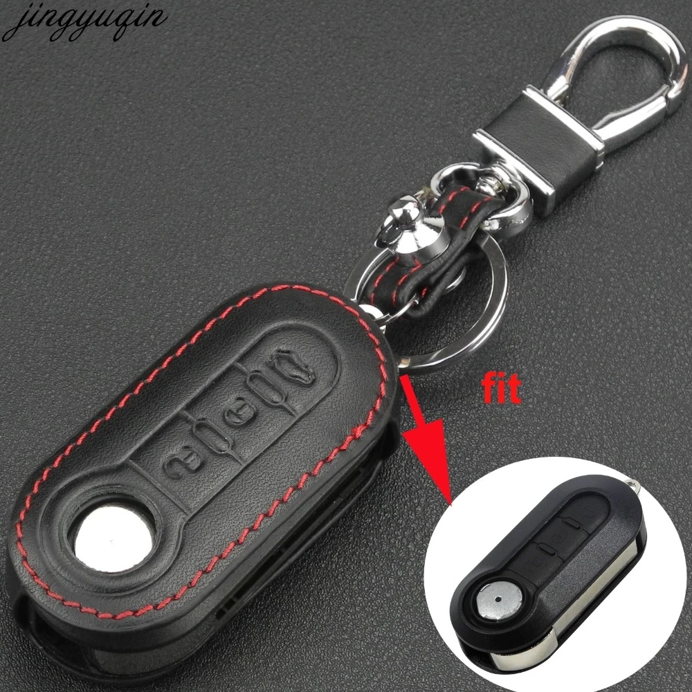 Jingyuqin Leather Car Key Cover Case For Fiat 500 Grande Punto Stilo 500X Panda Ducato 3 Buttons Folding Flip Remote Auto Holder
Jingyuqin Leather Car Key Cover Case For Fiat 500 Grande Punto Stilo 500X Panda Ducato 3 Buttons Folding Flip Remote Auto Holder