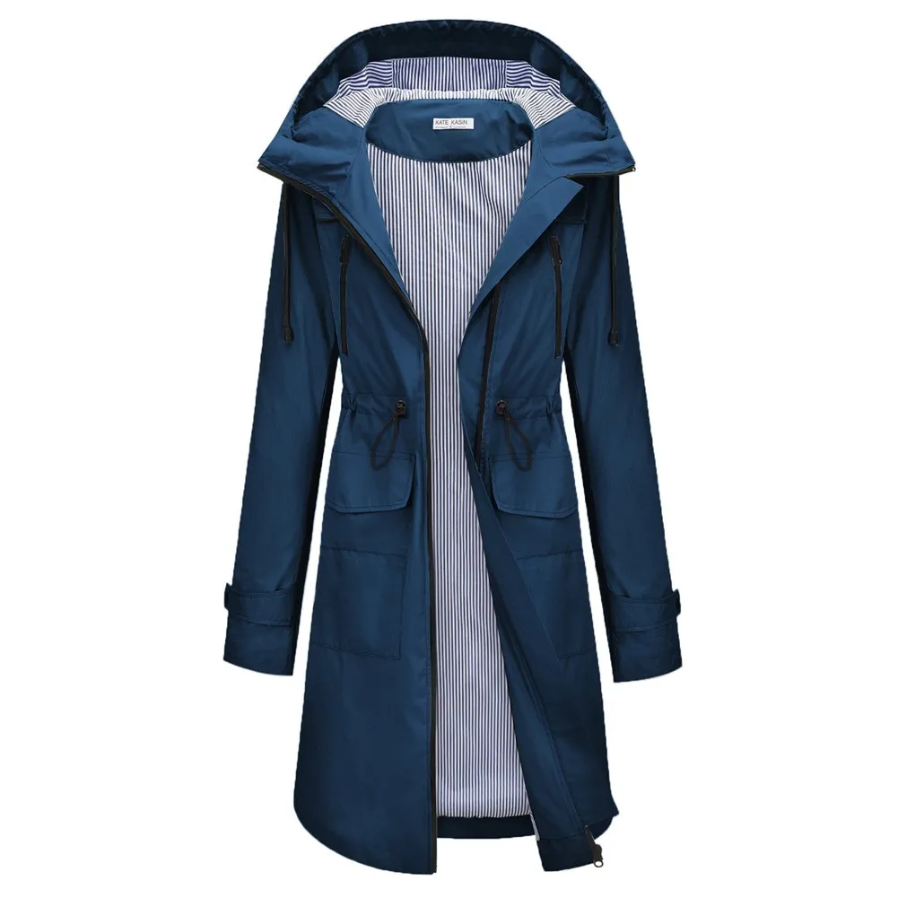 Women Hooded Rain Jacket With Pockets Drawstring Waist Zip-up Rain Coat Fixed Hood Long Sleeve Hooded Long Sleeve
Women Hooded Rain Jacket With Pockets Drawstring Waist Zip-up Rain Coat Fixed Hood Long Sleeve Hooded Long Sleeve