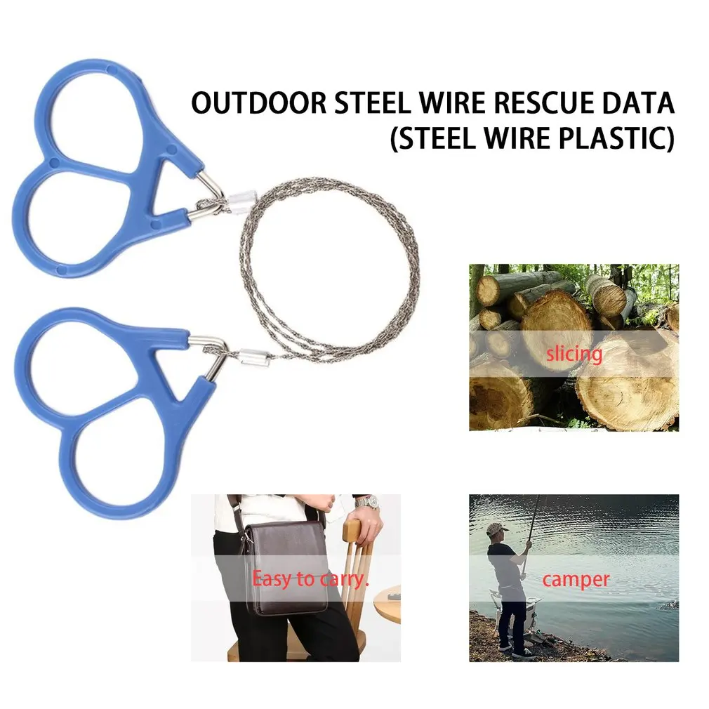 60cm Stainless Steel Emergent Survival Wire Saw Handle for Cutting Fretsaw Outdoor Portable Hunt Fish Hand Chainsaw Tool | Инструменты