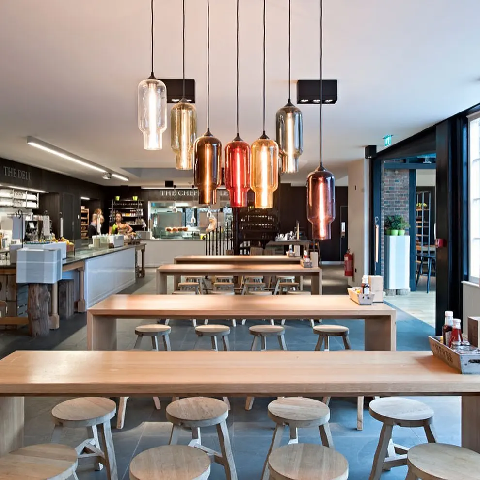 Modern Art deco Hanging colorful glass e27 / e26 Pendant Lamp with led Lights cord for restaurant living room Kitchen bar cafe
Modern Art deco Hanging colorful glass e27 / e26 Pendant Lamp with led Lights cord for restaurant living room Kitchen bar cafe