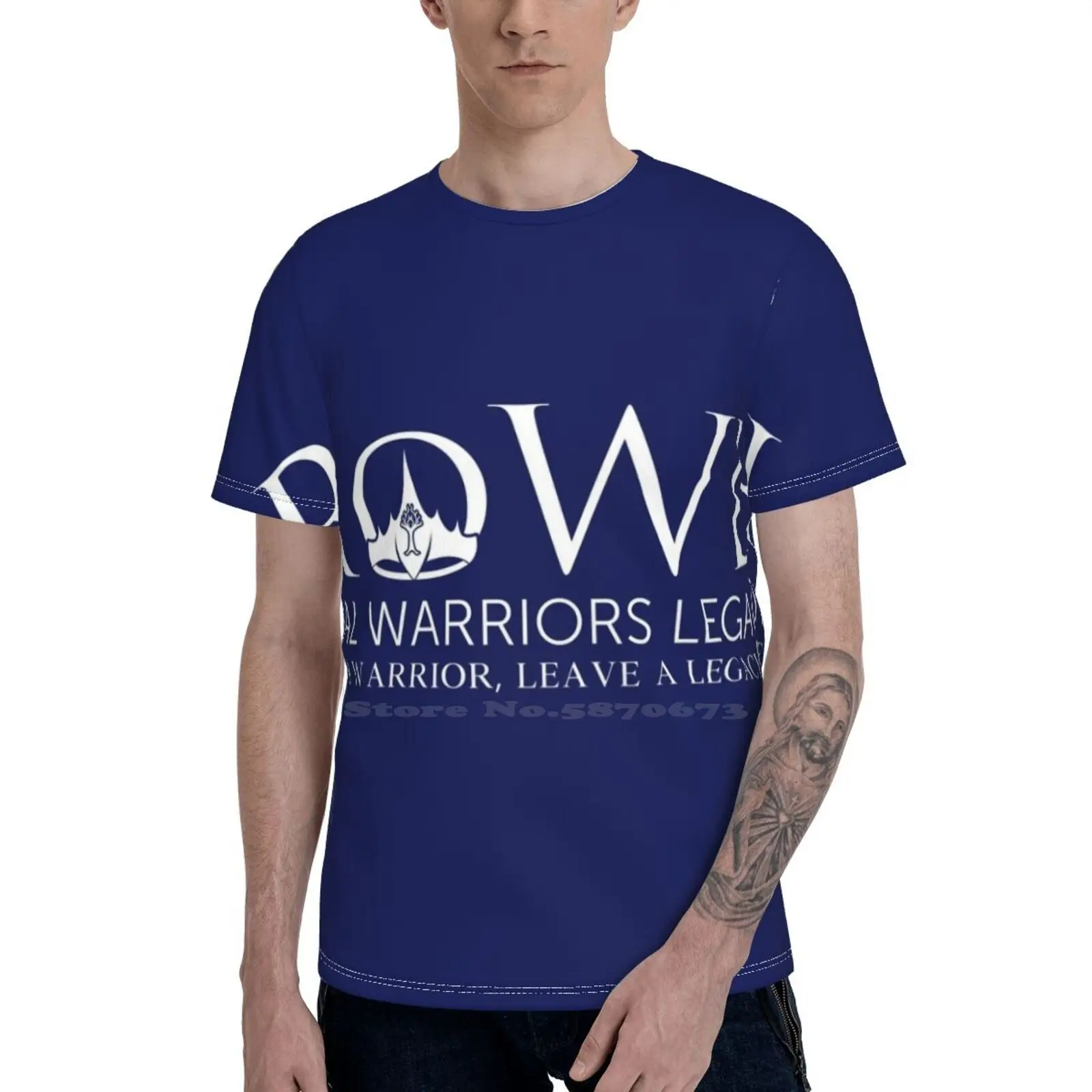 

Футболка Rowl монохромная (темно-синяя), крутая уличная дышащая футболка с 3D рисунком Иисуса, христианский дизайн, Королевская корона, Роул, ко...