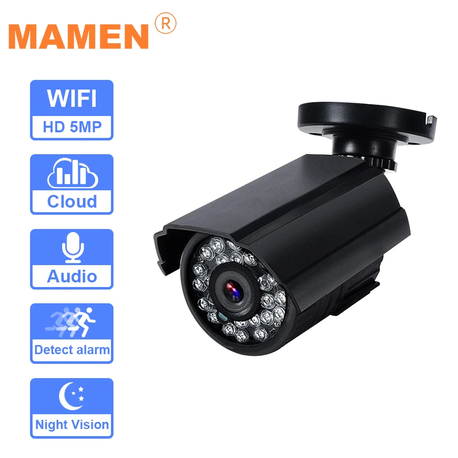 5MP 3.6mm Video CCTV Surveillance AHD Camera Outdoor BNC Two Way Audio Ai Human Waterproof Home Security Infrared Night Vision
5MP 3.6mm Video CCTV Surveillance AHD Camera Outdoor BNC Two Way Audio Ai Human Waterproof Home Security Infrared Night Vision