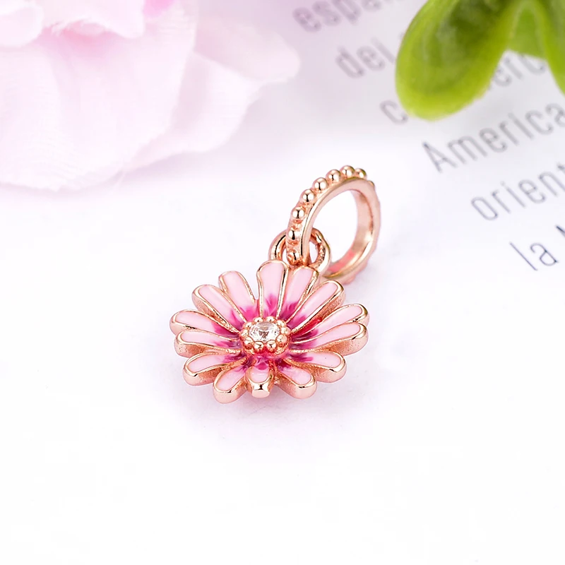 Fit Original Pan Charm Bracelet Authentic 925 Silver Pink Enamel Daisy Flower Pendant Bead Making Women Summer Berloque 2020
Fit Original Pan Charm Bracelet Authentic 925 Silver Pink Enamel Daisy Flower Pendant Bead Making Women Summer Berloque 2020