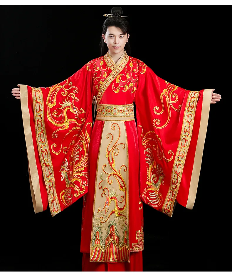 Exquisite Embroidery Bride Bridegroom Hanfu Costume Chinese Style Wedding Dress Oriental Lovers Marriage Dress Toast Clothing 
Exquisite Embroidery Bride Bridegroom Hanfu Costume Chinese Style Wedding Dress Oriental Lovers Marriage Dress Toast Clothing