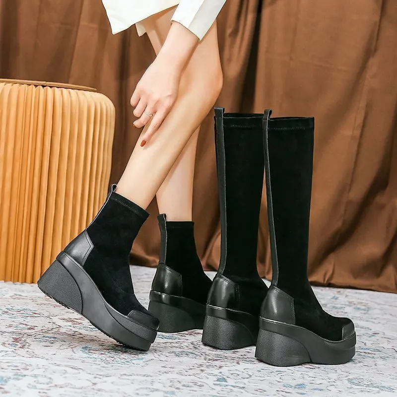 Winter Warm Boots for Women Shoes with Non-Slip Round Head Thick High Internal Increment Height Botas De Mujer Chaussure Femme
Winter Warm Boots for Women Shoes with Non-Slip Round Head Thick High Internal Increment Height Botas De Mujer Chaussure Femme