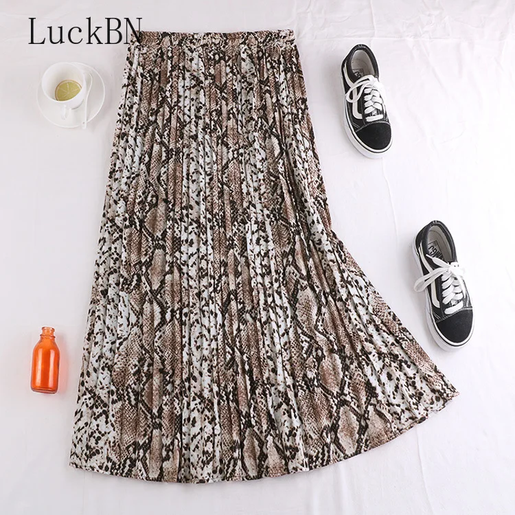 Leopard Printed Pleated Skirt Women Retro Elegant High Waist Skirt Femme A-line Long Skirts Womens Leopard Skirts for Ladies New
Leopard Printed Pleated Skirt Women Retro Elegant High Waist Skirt Femme A-line Long Skirts Womens Leopard Skirts for Ladies New