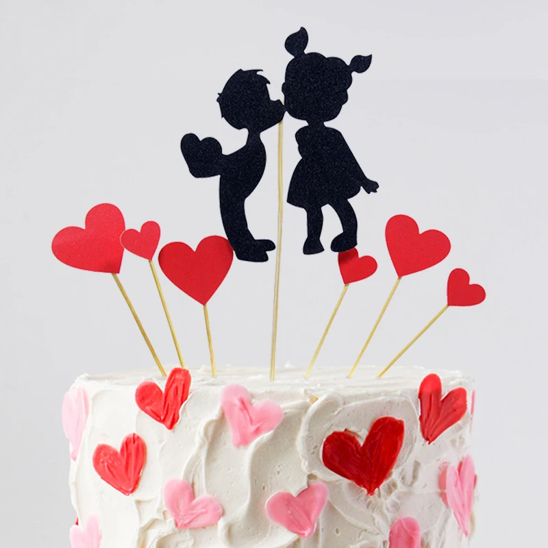 Cake Topper Set Love Heart Sweet Lovers Cupcake Topper For Anniversary Valentine's Day Wedding Engagement Party Cake Decorations
Cake Topper Set Love Heart Sweet Lovers Cupcake Topper For Anniversary Valentine's Day Wedding Engagement Party Cake Decorations