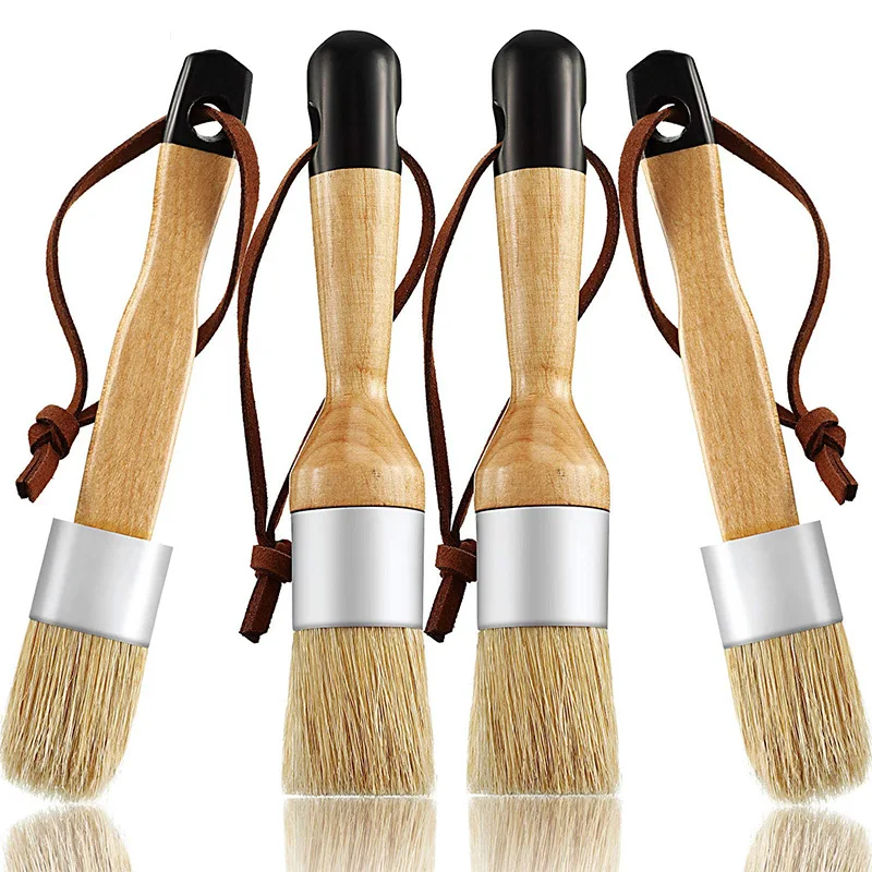 Chalk and Wax Brushes Include Flat and Round Chalked Paint Brush with Bristles, Multi-Use Brushes(4 Pieces)
Chalk and Wax Brushes Include Flat and Round Chalked Paint Brush with Bristles, Multi-Use Brushes(4 Pieces)