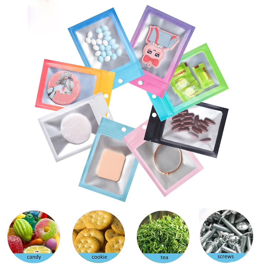 100 Pcs Resealable Mylar Bags Self Sealing Smell Proof Bag With Clear Window Aluminium Foil Porch Bag Food Storage Packaging
100 Pcs Resealable Mylar Bags Self Sealing Smell Proof Bag With Clear Window Aluminium Foil Porch Bag Food Storage Packaging