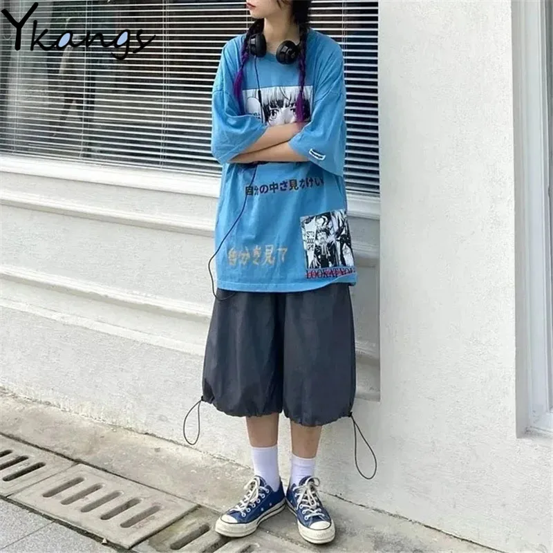 Vintage Summer Sport Running Shorts Women Drawstring Casual Harajuku Streetwear Korean Baggy Pockets High Waist Wide Leg Shorts
Vintage Summer Sport Running Shorts Women Drawstring Casual Harajuku Streetwear Korean Baggy Pockets High Waist Wide Leg Shorts