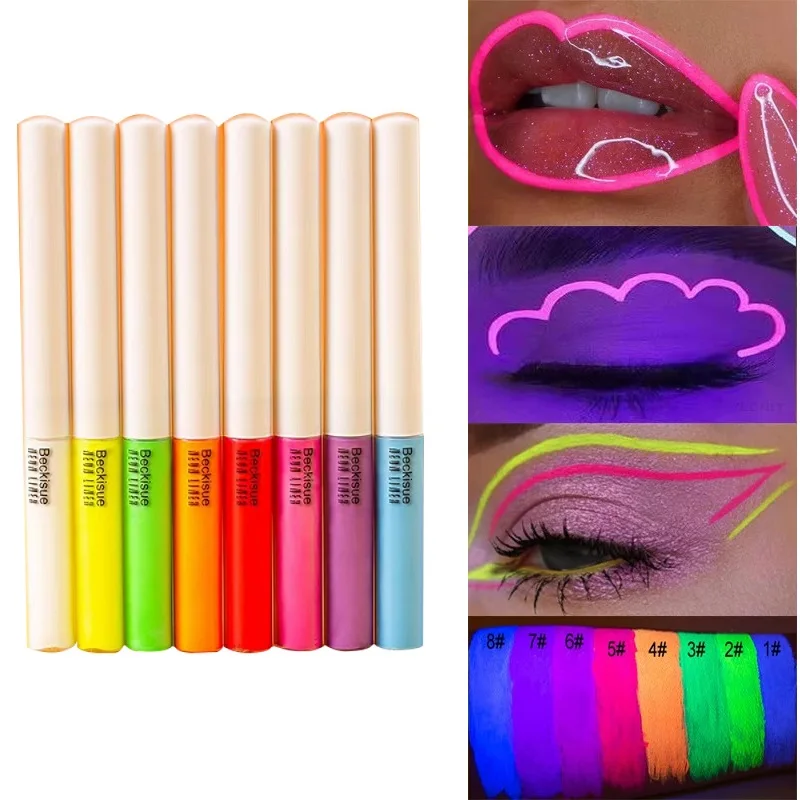 8 Colors Neon Eyeliner Pen UV Light Pastels Pastel-Black Light Glow Eye Makeup Waterproof Liquid Eyeliner Pencil Cosmetics TSLM1
8 Colors Neon Eyeliner Pen UV Light Pastels Pastel-Black Light Glow Eye Makeup Waterproof Liquid Eyeliner Pencil Cosmetics TSLM1