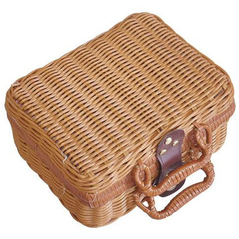 Home Retro Straw Rattan Storage Box Picnic Travel Basket Suitcase Handbag
Home Retro Straw Rattan Storage Box Picnic Travel Basket Suitcase Handbag