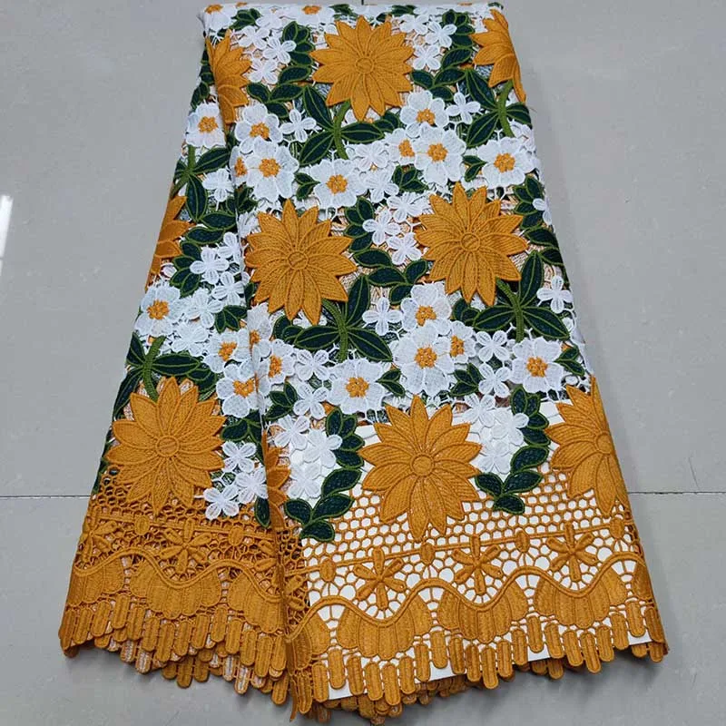 Multicolor Embroidery African Guipure Cord Lace Fabric Hollow Out Water Soluble High Quality Nigerian Cotton Lace For Party Sew
Multicolor Embroidery African Guipure Cord Lace Fabric Hollow Out Water Soluble High Quality Nigerian Cotton Lace For Party Sew