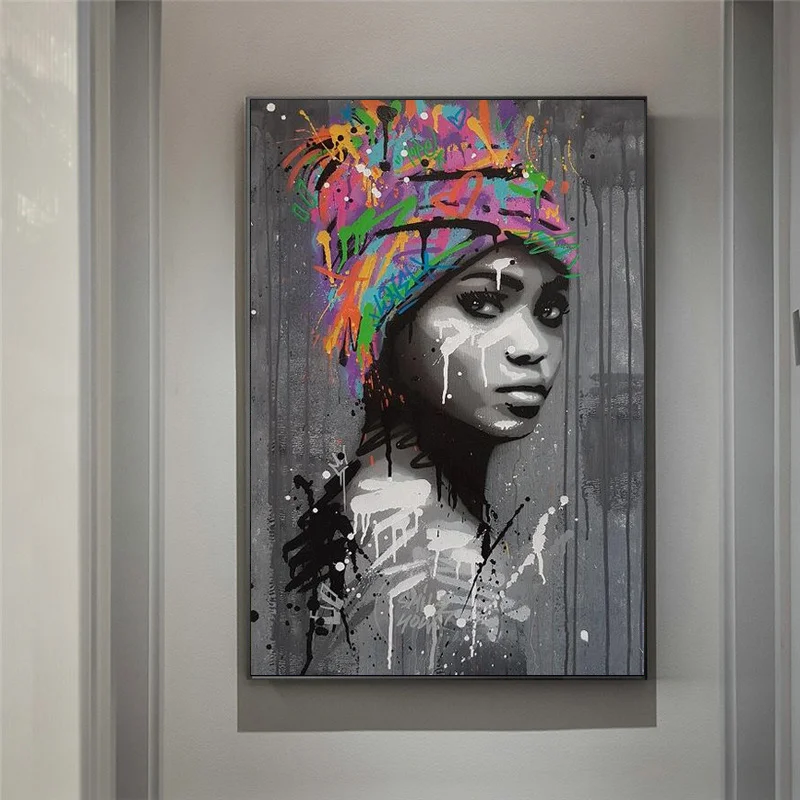 African Woman Canvas Art Paintings on the Wall Art Posters And Prints Graffiti Art Abstract Black Woman Art Pictures Home Decor
African Woman Canvas Art Paintings on the Wall Art Posters And Prints Graffiti Art Abstract Black Woman Art Pictures Home Decor
