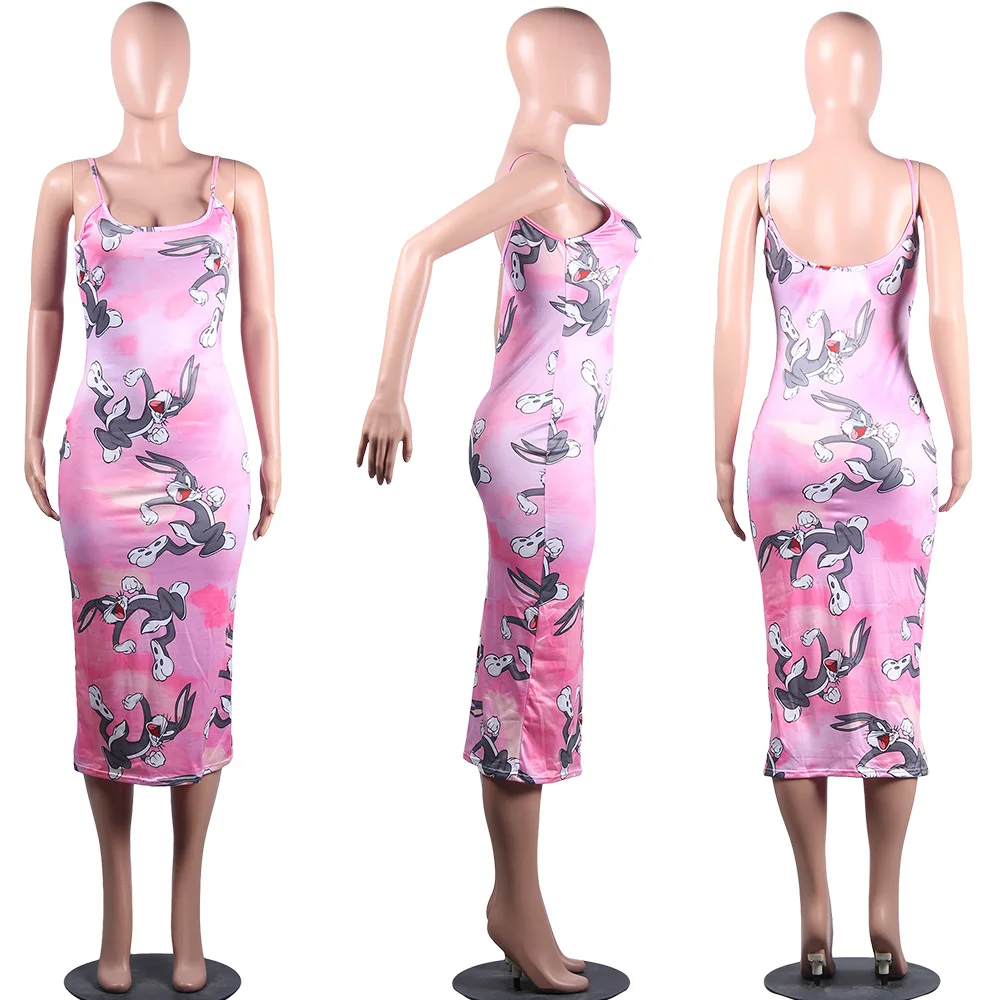 Hot fashion cute sexy buttock wrap dress round neck halter halter backless tie-dye cartoon printed slim nightclub dress
Hot fashion cute sexy buttock wrap dress round neck halter halter backless tie-dye cartoon printed slim nightclub dress