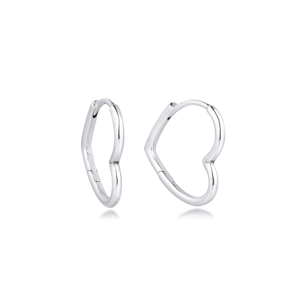 Genuine 925 Sterling Silver Earrings for Women Asymmetrical Heart Hoop Earrings 2020 New Party Wedding Jewelry brincos E191
Genuine 925 Sterling Silver Earrings for Women Asymmetrical Heart Hoop Earrings 2020 New Party Wedding Jewelry brincos E191