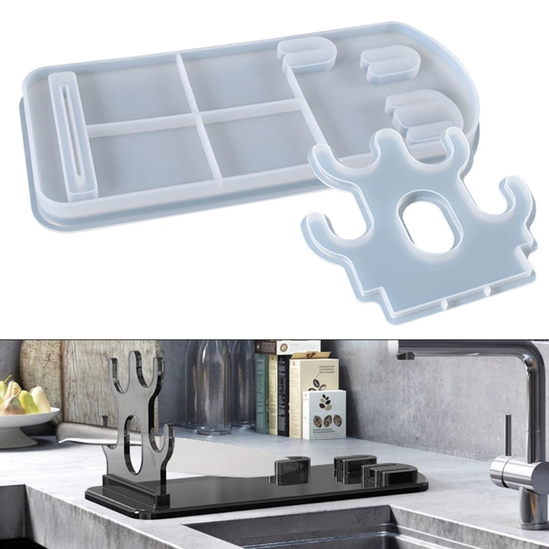 Kitchen Knife Storage Rack Silicone Mold DIY Crystal Epoxy Molds for Resin Casting Ornament Craft Display Stand Decoration
Kitchen Knife Storage Rack Silicone Mold DIY Crystal Epoxy Molds for Resin Casting Ornament Craft Display Stand Decoration