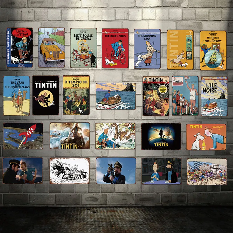 Tintin Metal Sign Tin Poster Home Decor Cartoon Art Painting Tintin Movie Poster Bar Wall Art Painting 20*30 Cm Size
Tintin Metal Sign Tin Poster Home Decor Cartoon Art Painting Tintin Movie Poster Bar Wall Art Painting 20*30 Cm Size