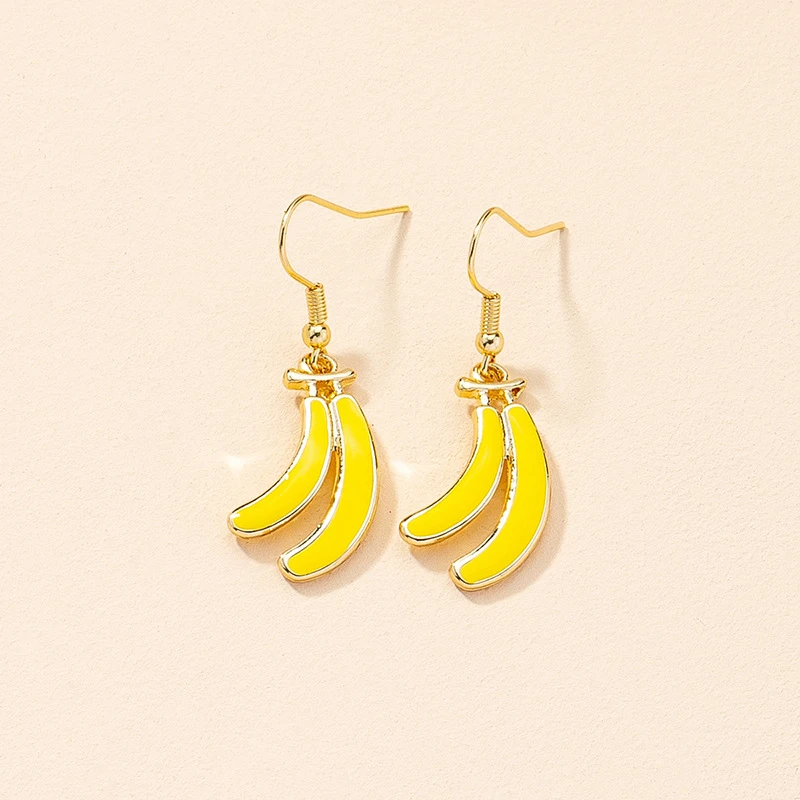 Simple Design Yellow Banana Pendant Earrings Creative Women's Gold Earrings Accessories Cute Girl Party Jewelry Gift
Simple Design Yellow Banana Pendant Earrings Creative Women's Gold Earrings Accessories Cute Girl Party Jewelry Gift