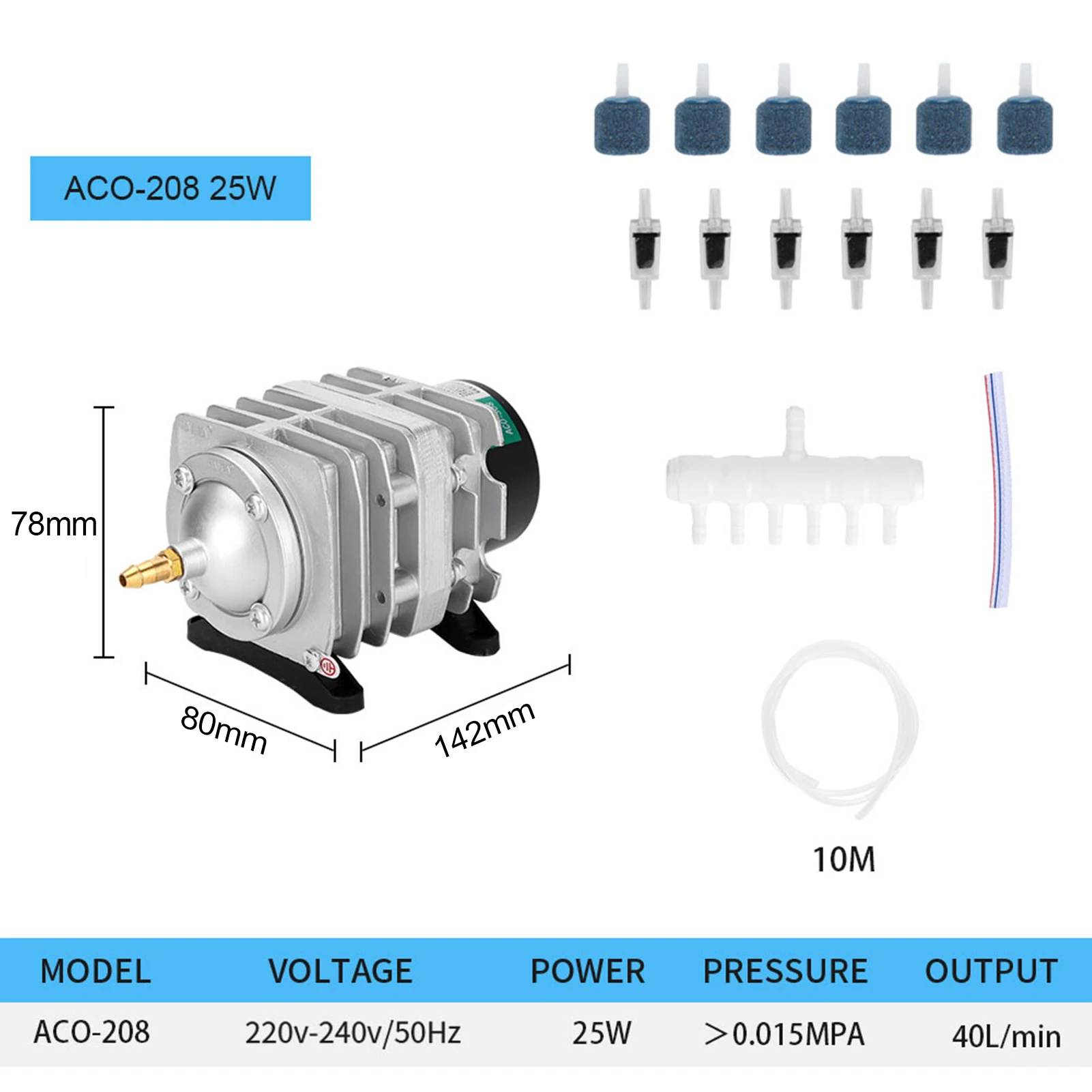Commercial Air Pump Single Outlet 6 Valve Manifold wear-resistant for aquariums fish farms hydroponic systems with accessories
Commercial Air Pump Single Outlet 6 Valve Manifold wear-resistant for aquariums fish farms hydroponic systems with accessories