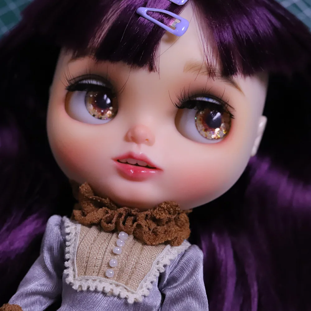 1/6 BJD 30 см кукла игрушки 19 шарнирная кукла blyth шарнирная кукла тёмно-фиолетовая парик белая кожа милая кукла для макияжа 122207
1/6 BJD 30 см кукла игрушки 19 шарнирная кукла blyth шарнирная кукла тёмно-фиолетовая парик белая кожа милая кукла для макияжа 122207