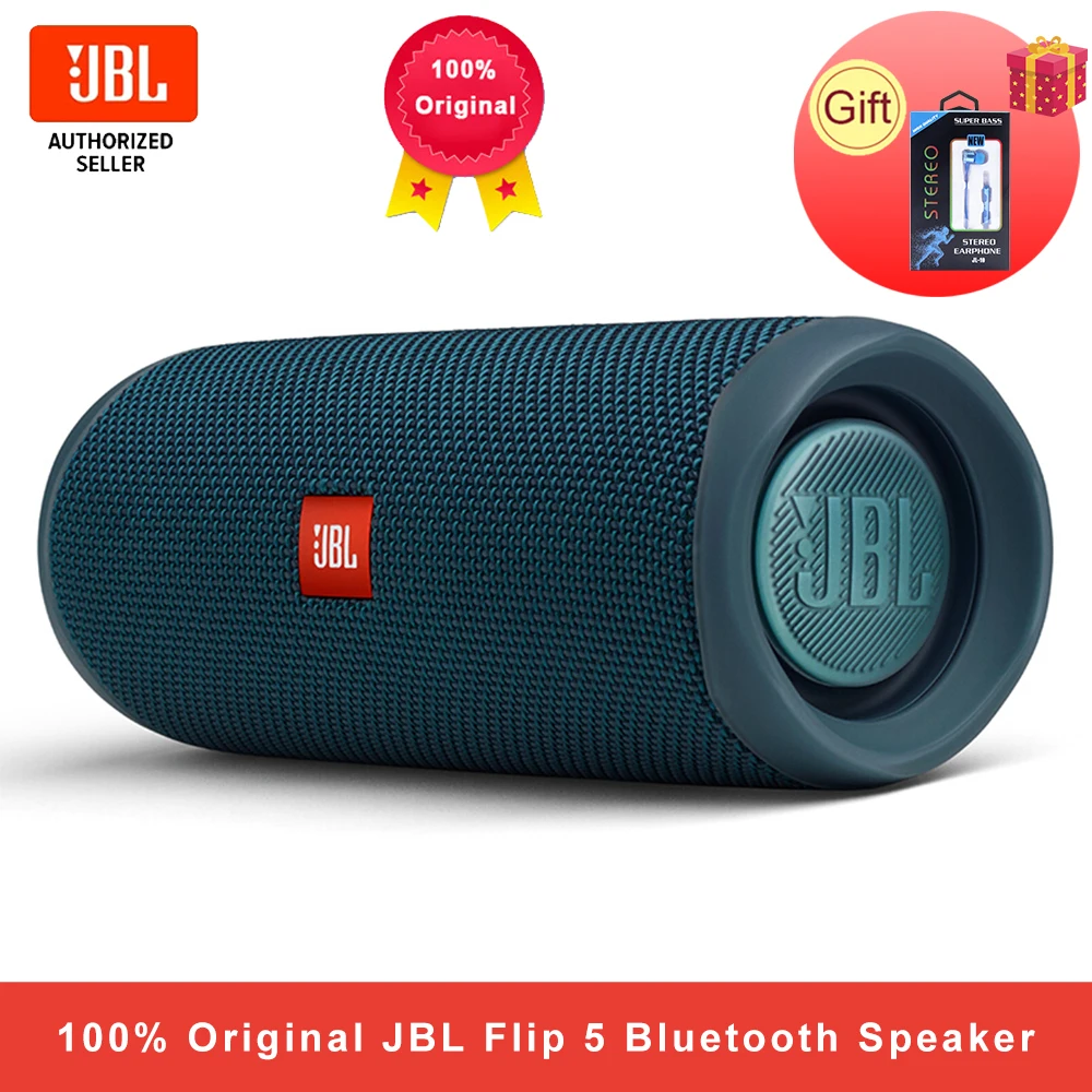 

100% оригинальная JBL Flip 5 Bluetooth-колонка, портативная IPX7 Водонепроницаемая беспроводная уличная стерео музыка с басами