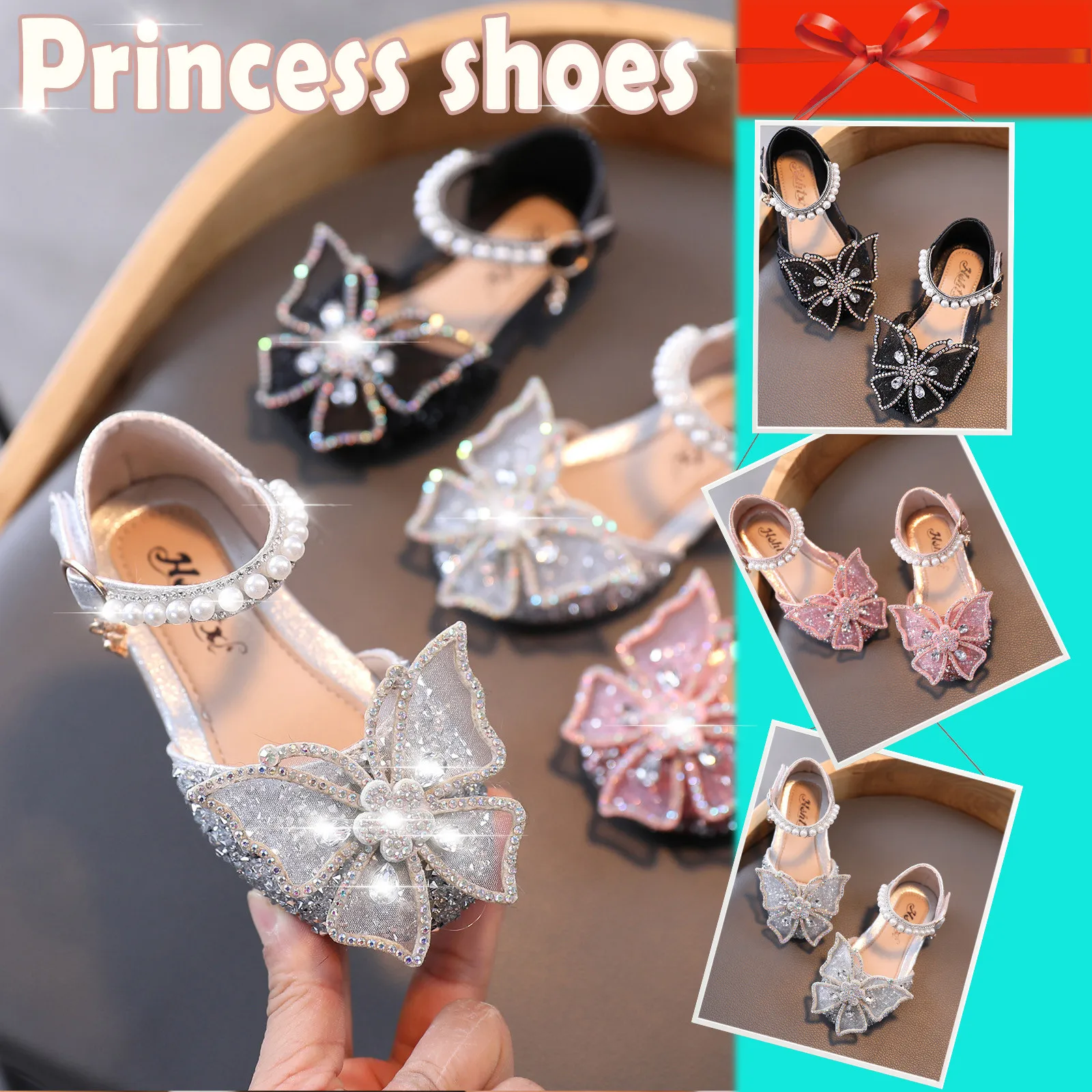 Baby Girls Pearl Crystal Bling Bowknot Princess Single Shoes Sandals Sweet Butterfly Sequins Sandals Soft-sole Rubber Kids Shoes
Baby Girls Pearl Crystal Bling Bowknot Princess Single Shoes Sandals Sweet Butterfly Sequins Sandals Soft-sole Rubber Kids Shoes