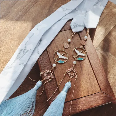 Серия мха Wan Оригинальный китайский головной убор hanfu wind повязка для волос с