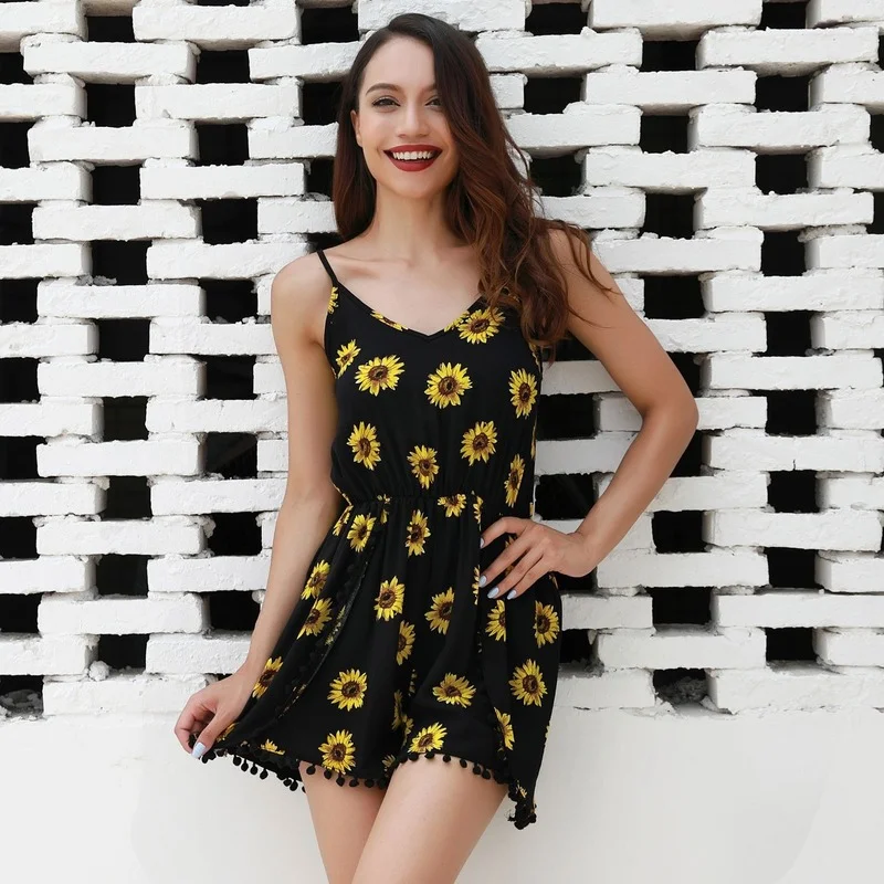 2021 New Print Floral Tassel Loose Jumpsuits Women Summer Casual Small Daisy Sexy Sling Female Slim Playsuits Boho Streetwears
2021 New Print Floral Tassel Loose Jumpsuits Women Summer Casual Small Daisy Sexy Sling Female Slim Playsuits Boho Streetwears