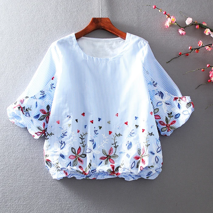 Korea New 2020 Spring and Autumn Korean Style Women Shirts Wild Casual Ladies Blouses and Tops Embroidery Women Clothing
Korea New 2020 Spring and Autumn Korean Style Women Shirts Wild Casual Ladies Blouses and Tops Embroidery Women Clothing